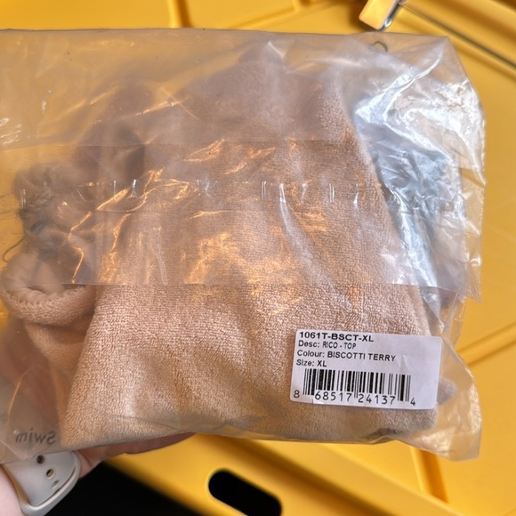 Stone Fox Swim Rico Bikini Top in Biscotti Terry - Picture 10 of 10